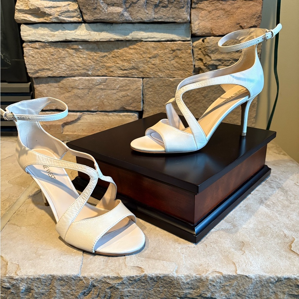 Elegant Cream Strappy Heels
